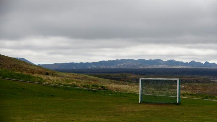 A football scene in Iceland